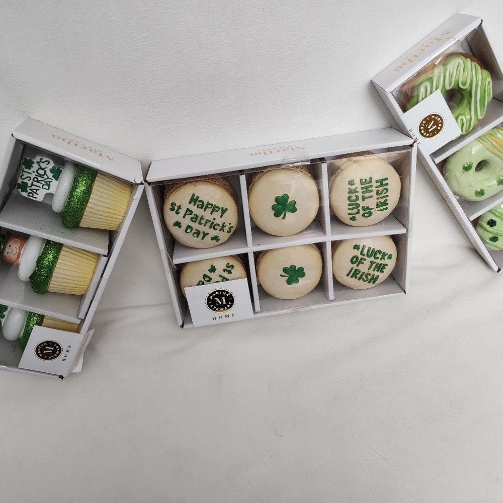 Martha Stewart St. Patrick's Day CERAMIC Macarons - CUPCAKES,DONUTS